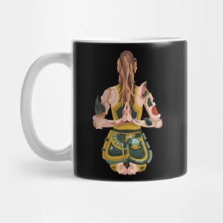 WOMEN DOING YOGA - PRAYER MUDRA BEHIND THE BACK POSTURE Mug